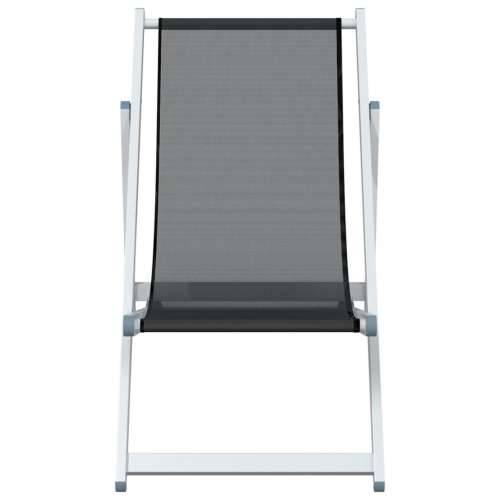 Sklopive stolice za plažu 2 kom sive od aluminija i tekstilena - Siva 2 Cijena