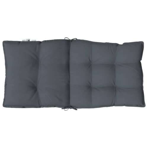 Jastuci za stolice s niskim naslonom 2 kom antracit od tkanine - Antracit 2 with 2 elastic straps Cijena