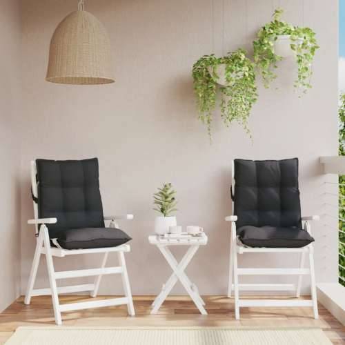 Jastuci za stolice s niskim naslonom 2 kom crni tkanina Oxford - Crna 2 with 2 elastic straps Cijena