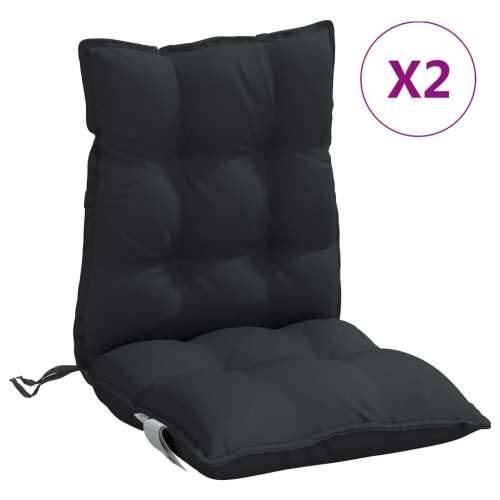 Jastuci za stolice s niskim naslonom 2 kom crni tkanina Oxford - Crna 2 with 2 elastic straps Cijena