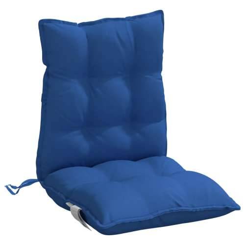 Jastuci za stolicu s niskim naslonom 6 kom plavi od tkanine - Kraljevski plava 6 with 2 elastic straps Cijena
