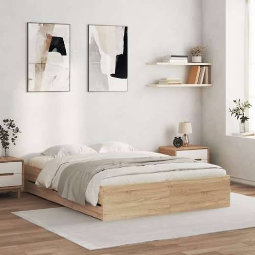 Okvir za krevet s ladicama boja hrasta 140x200 cm drveni sonoma hrast 140 x 200 cm Cijena
