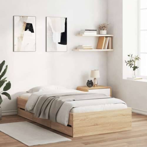 Okvir za krevet s ladicama boja hrasta 90x200 cm - sonoma hrast 90 x 200 cm Cijena