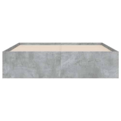 Okvir kreveta s ladicama siva boja betona 135x190 cm drveni - Beton siva 135 x 190 cm Cijena