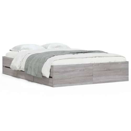 Okvir za krevet s ladicama boja sivog hrasta 135x190 cm - Sivi hrast sonoma 135 x 190 cm Cijena