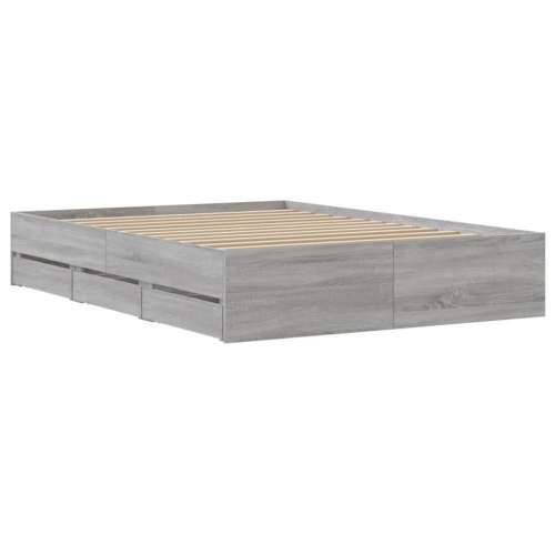 Okvir za krevet s ladicama boja sivog hrasta 135x190 cm - Sivi hrast sonoma 135 x 190 cm Cijena