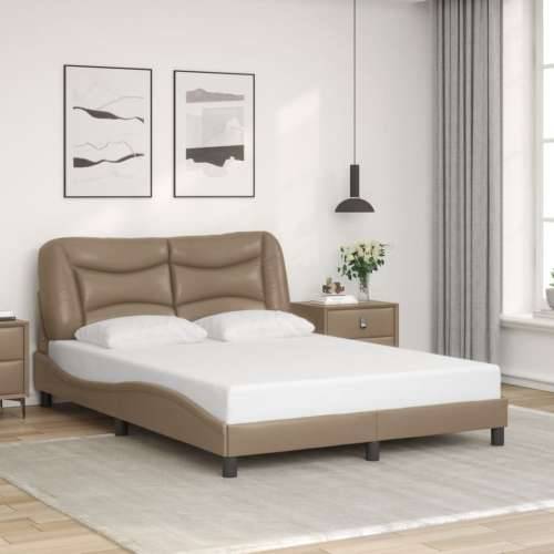 Okvir za krevet s uzglavljem cappuccino 140x190 cm umjetna koža - Boja cappuccina 140 x 190 cm Cijena