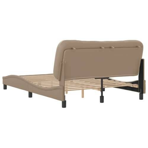 Okvir za krevet s uzglavljem cappuccino 140x190 cm umjetna koža - Boja cappuccina 140 x 190 cm Cijena