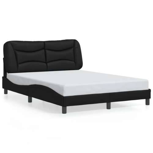 Okvir za krevet s uzglavljem crni 140x200 cm od umjetne kože - Crna 140 x 200 cm Cijena