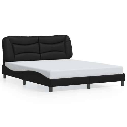 Okvir za krevet s uzglavljem crni 160x200 cm od umjetne kože Crna 160 x 200 cm Cijena