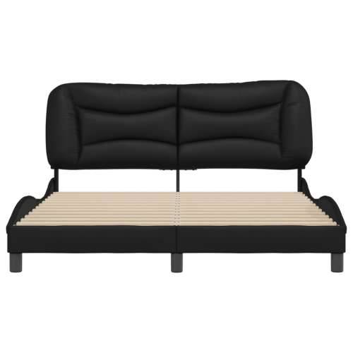 Okvir za krevet s uzglavljem crni 160x200 cm od umjetne kože Crna 160 x 200 cm Cijena