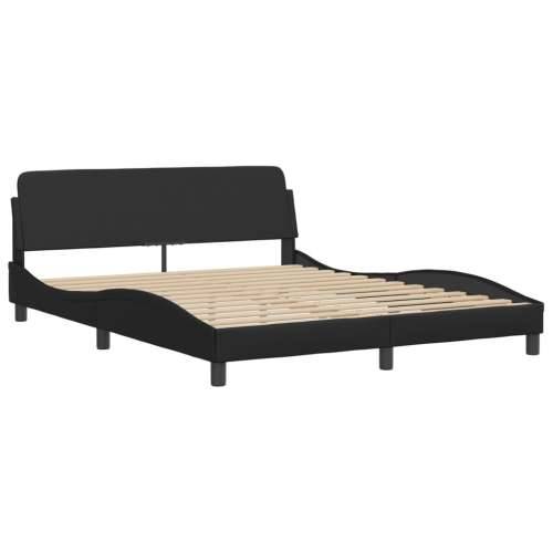 Okvir za krevet s uzglavljem crni 160x200 cm od umjetne kože Crna 160 x 200 cm Cijena