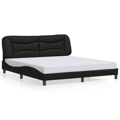 Okvir za krevet s uzglavljem crni 180x200 cm od umjetne kože - Crna 180 x 200 cm Cijena