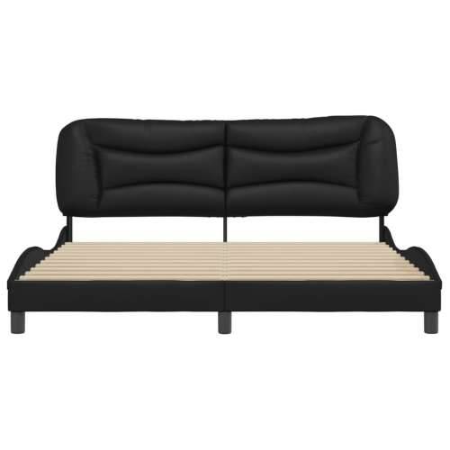 Okvir za krevet s uzglavljem crni 180x200 cm od umjetne kože - Crna 180 x 200 cm Cijena