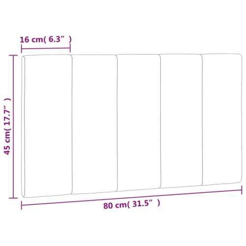 Jastuk za uzglavlje tamnosivi 80 cm baršunasti - Tamno siva 80 cm 1 Cijena