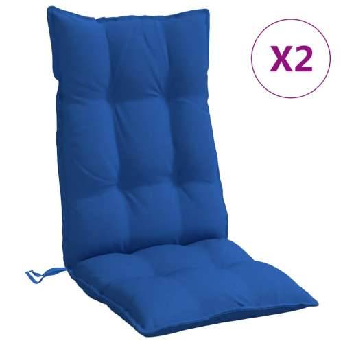 Jastuci za stolicu s visokim naslonom 2 kom plavi od tkanine - Kraljevski plava 2 with 2 elastic straps Cijena