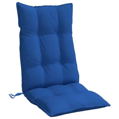 Jastuci za stolicu s visokim naslonom 2 kom plavi od tkanine - Kraljevski plava 2 with 2 elastic straps Cijena