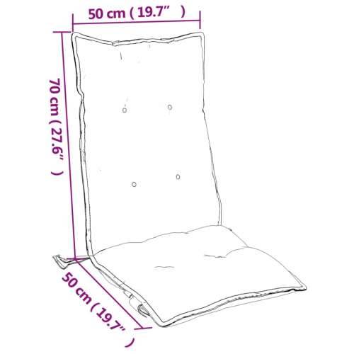 Jastuci za stolicu s visokim naslonom 2 kom plavi od tkanine - Kraljevski plava 2 with 2 elastic straps Cijena