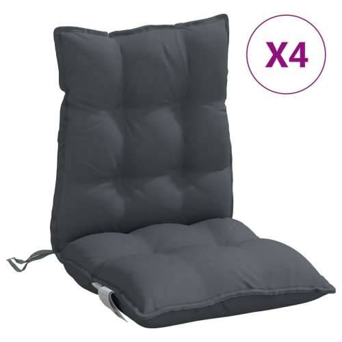 Jastuci za stolice s niskim naslonom 4 kom antracit od tkanine Antracit 4 with 2 elastic straps Cijena