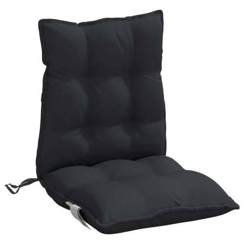 Jastuci za stolice s niskim naslonom 4 kom crni tkanina Oxford - Crna 4 with 2 elastic straps Cijena