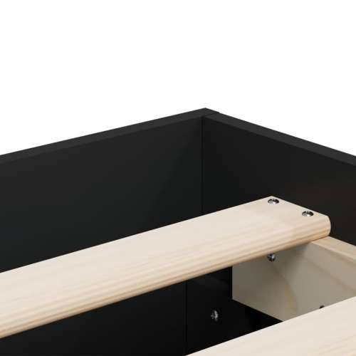 Okvir kreveta s ladicama crni 135 x 190 cm konstruirano drvo Crna 135 x 190 cm Cijena