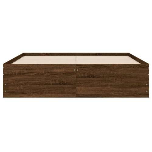 Okvir za krevet s ladicama boja hrasta 135x190 cm drveni Smeđi hrast 135 x 190 cm Cijena