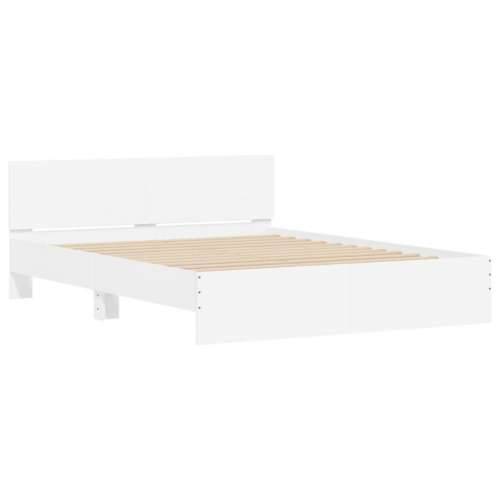 Okvir kreveta s uzglavljem i LED bijeli 160 x 200 cm - Bijela 160 x 200 cm Cijena