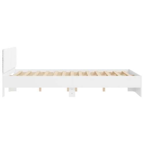 Okvir kreveta s uzglavljem i LED bijeli 160 x 200 cm - Bijela 160 x 200 cm Cijena