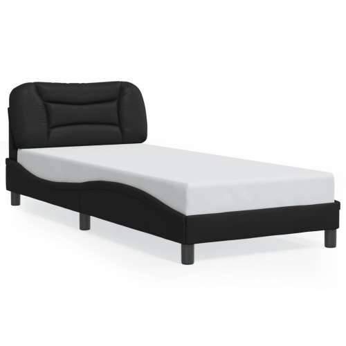 Okvir za krevet s uzglavljem crni 90x200 cm od umjetne kože - Crna 90 x 200 cm Cijena