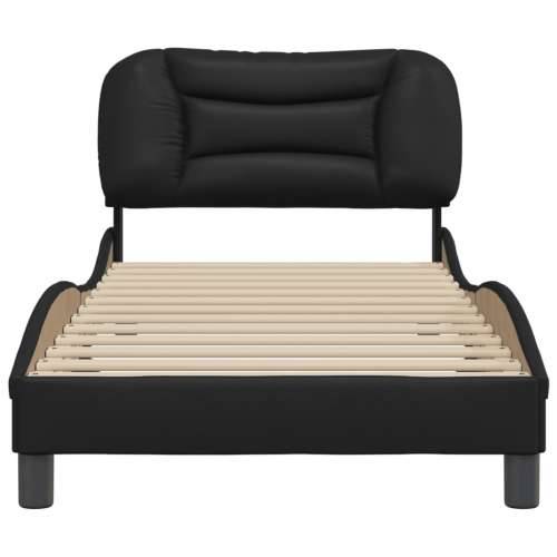 Okvir za krevet s uzglavljem crni 90x200 cm od umjetne kože - Crna 90 x 200 cm Cijena