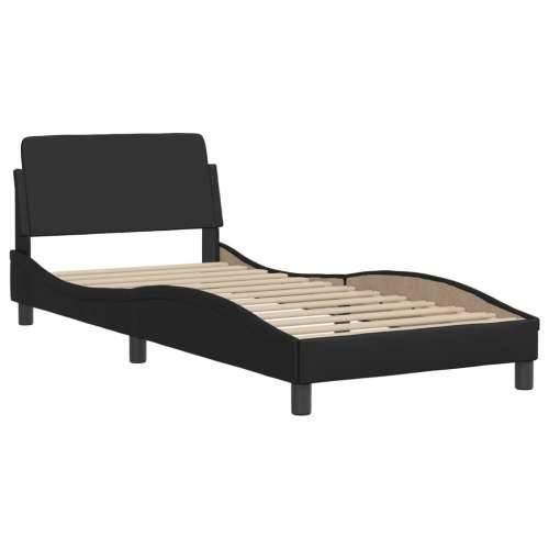 Okvir za krevet s uzglavljem crni 90x200 cm od umjetne kože - Crna 90 x 200 cm Cijena