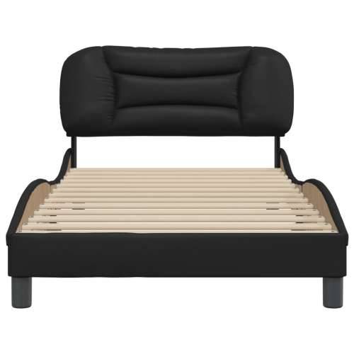 Okvir za krevet s uzglavljem crni 100x200 cm od umjetne kože - Crna 100 x 200 cm Cijena