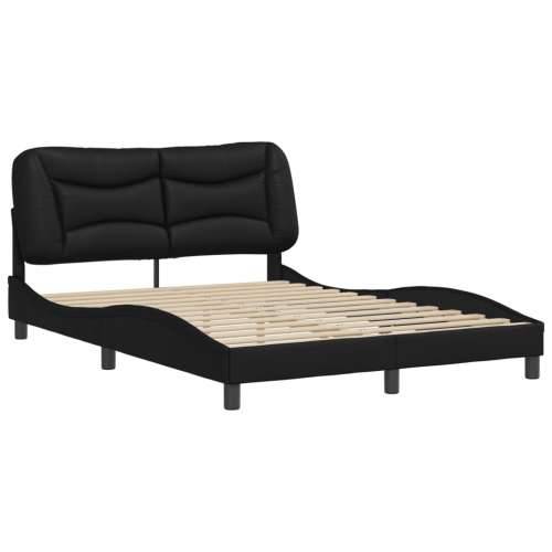 Okvir za krevet s uzglavljem crni 120 x 200 cm od umjetne kože - Crna 120 x 200 cm Cijena