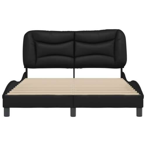 Okvir za krevet s uzglavljem crni 140x190 cm od umjetne kože - Crna 140 x 190 cm Cijena