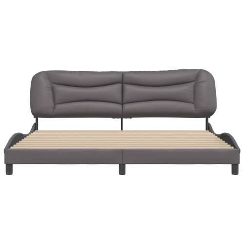 Okvir za krevet s uzglavljem sivi 200x200 cm od umjetne kože Siva 200 x 200 cm Cijena
