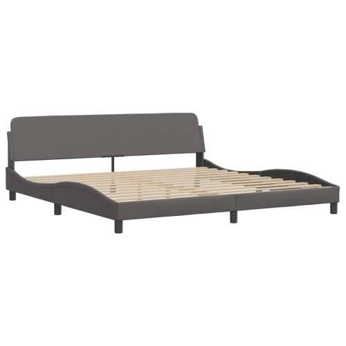 Okvir za krevet s uzglavljem sivi 200x200 cm od umjetne kože Siva 200 x 200 cm Cijena