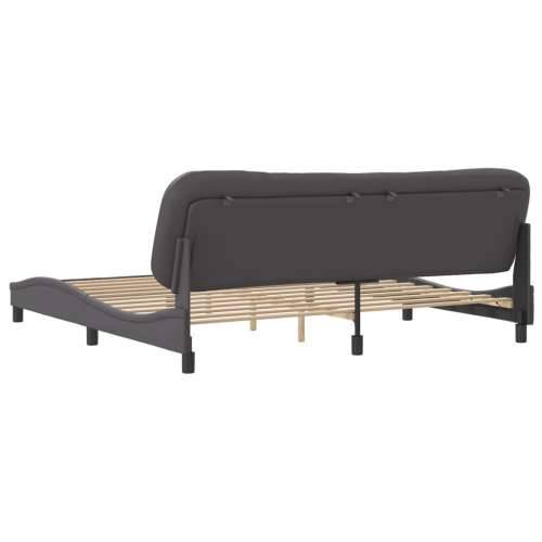 Okvir za krevet s uzglavljem sivi 200x200 cm od umjetne kože Siva 200 x 200 cm Cijena