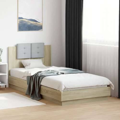 Okvir kreveta s uzglavljem LED boja hrasta sonome 100 x 200 cm - sonoma hrast 100 x 200 cm Cijena