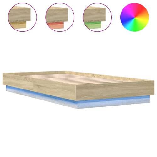 Okvir kreveta s LED svjetlima boja hrasta sonome 75 x 190 cm - sonoma hrast 75 x 190 cm Cijena