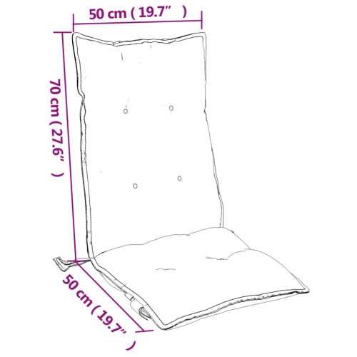 Jastuci za stolicu s visokim naslonom 2 kom plavi od tkanine - Svijetlo plava 2 with 2 elastic straps Cijena