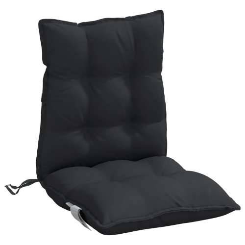 Jastuci za stolice s niskim naslonom 6 kom crni tkanina Oxford - Crna 6 with 2 elastic straps Cijena