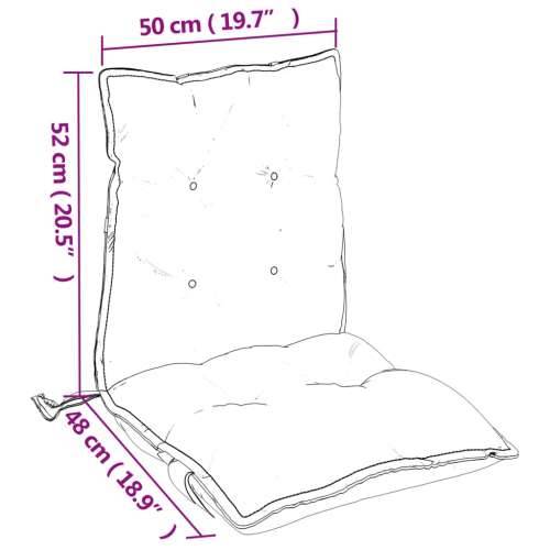 Jastuci za stolice s niskim naslonom 4 kom smeđesivi od tkanine - Sivo-smeđa 4 with 2 elastic straps Cijena