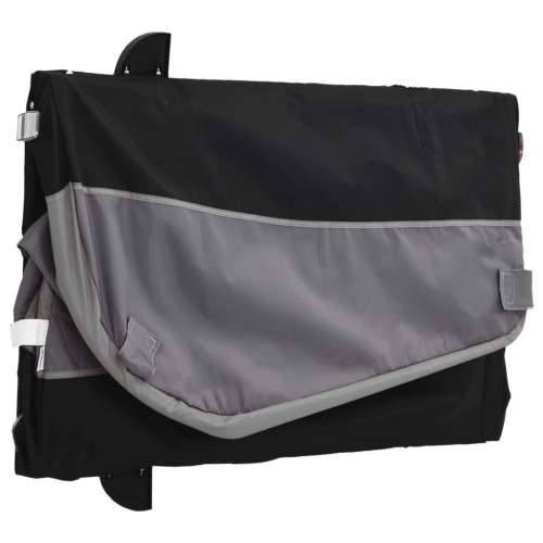 Prikolica za bicikl crno-siva 45 kg željezna - Siva 63 x 126 x 63 cm Cijena