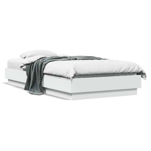 Okvir kreveta s LED svjetlima bijeli 75 x 190 cm - Bijela 75 x 190 cm Cijena