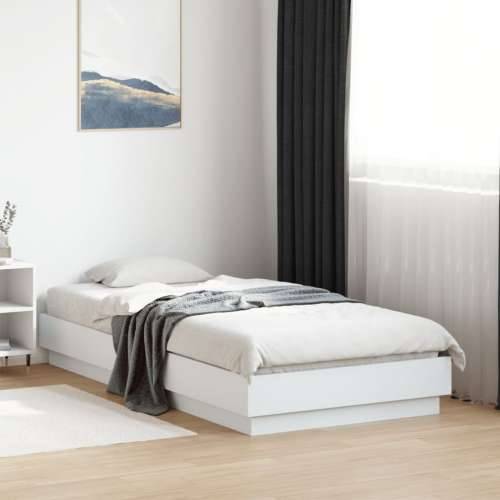 Okvir kreveta s LED svjetlima bijeli 75 x 190 cm - Bijela 75 x 190 cm Cijena