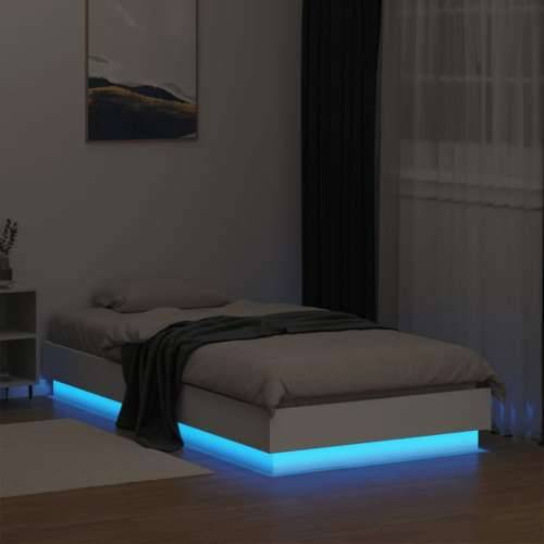 Okvir kreveta s LED svjetlima bijeli 75 x 190 cm - Bijela 75 x 190 cm Cijena