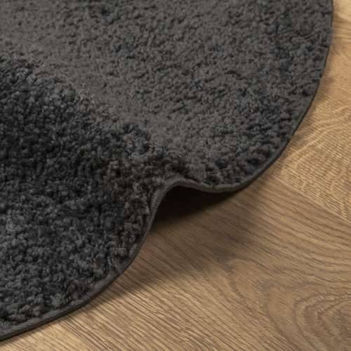 Čupavi tepih PAMPLONA s visokim vlaknima antracit Ø 120 cm - Antracit Ø 120 cm Cijena