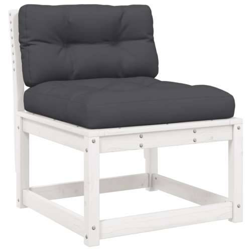 Vrtna garnitura - 5-dijelni set vrtnih sofa s jastucima bijeli masivna borovina - Bijela 1 Cijena