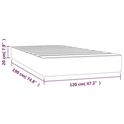 Madrac s džepičastim oprugama sivi 120x190x20cm od umjetne kože - Siva 120 x 190 cm 1 Cijena