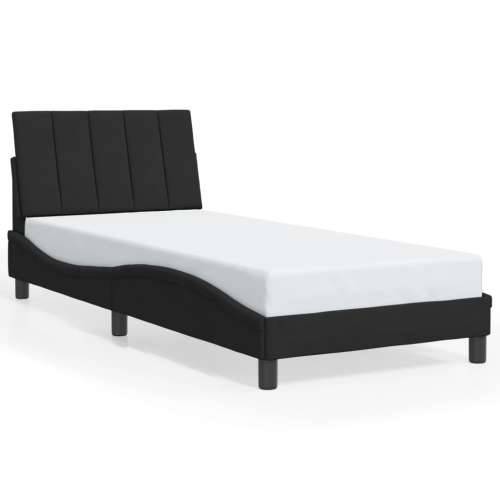 Okvir za krevet s uzglavljem crni 80x200 cm baršunasti - Crna 80 x 200 cm Cijena